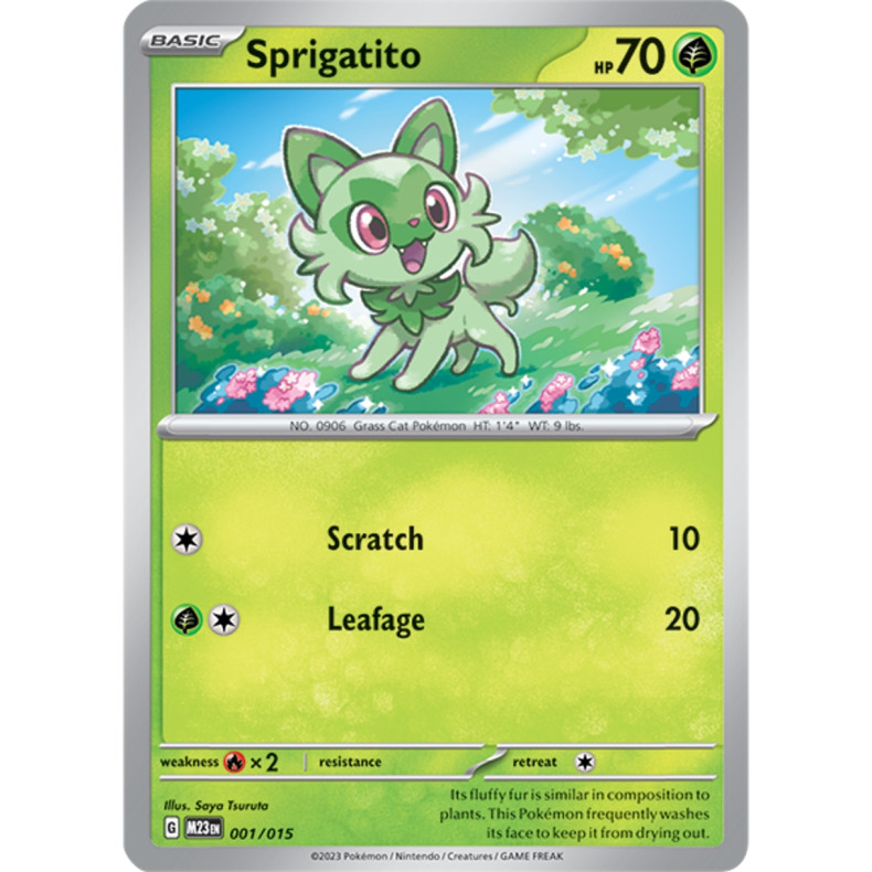 Sprigatito 001/015 - Match Battle 2023 - Enkeltkort