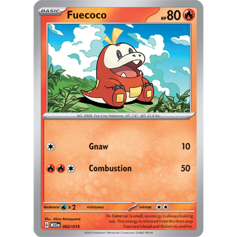 Fuecoco 002/015 - Match Battle 2023 - Enkeltkort