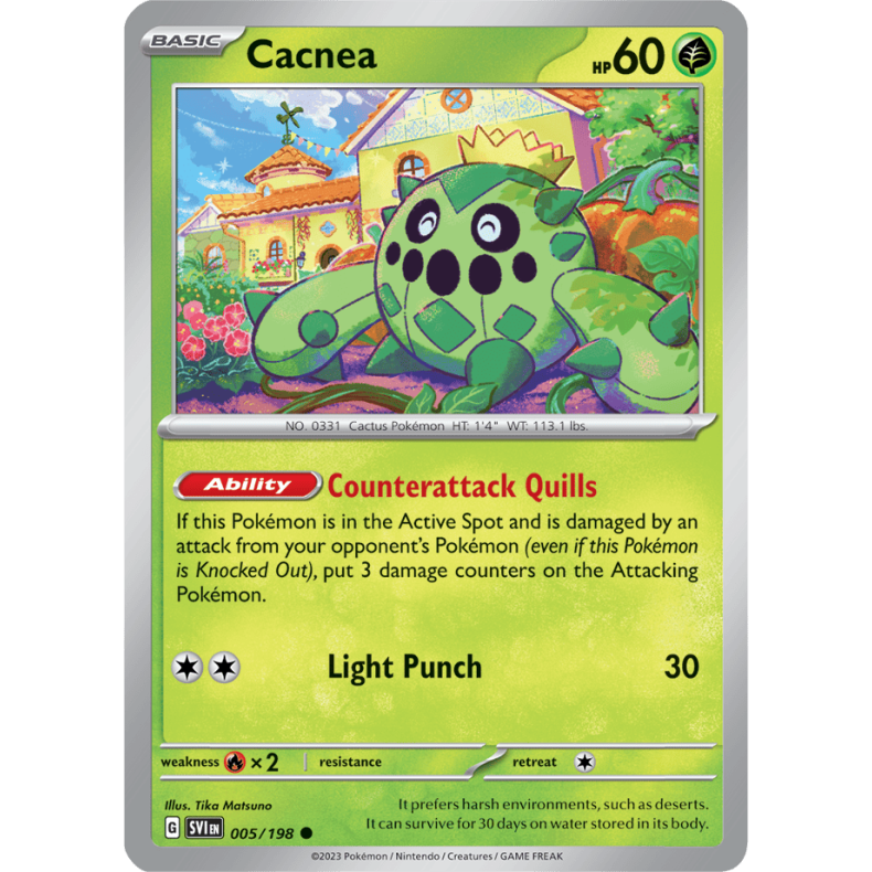 Cacnea 005/198 Scarlet &amp; Violet Enkeltkort