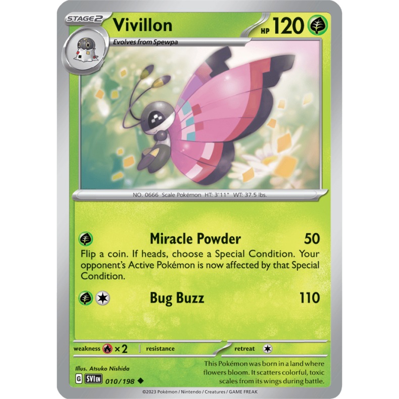 Vivillon 010/198 Scarlet &amp; Violet Enkeltkort