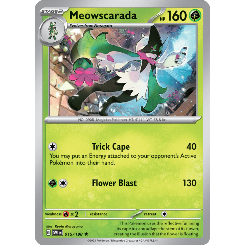 Meowscarada 015/198 Scarlet &amp; Violet Enkeltkort