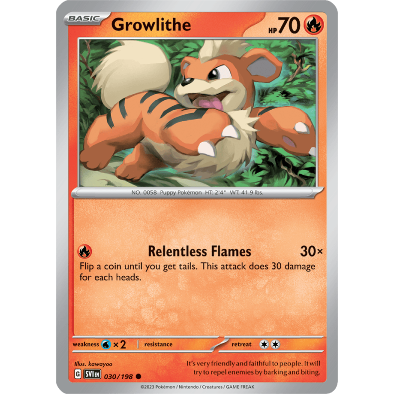 Growlithe 030/198 - Scarlet &amp; Violet Enkeltkort