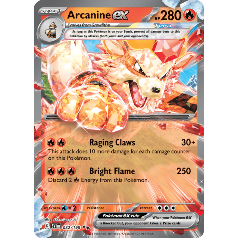 Arcanine ex 032/198 - Scarlet &amp; Violet Enkeltkort