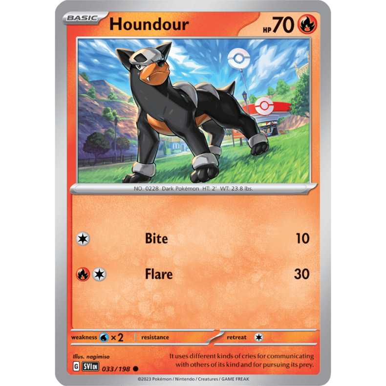 Houndour 033/198 - Scarlet &amp; Violet Enkeltkort