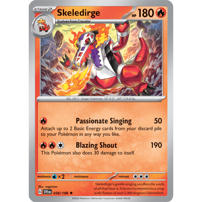 Skeledirge 038/198 - Scarlet &amp; Violet Enkeltkort