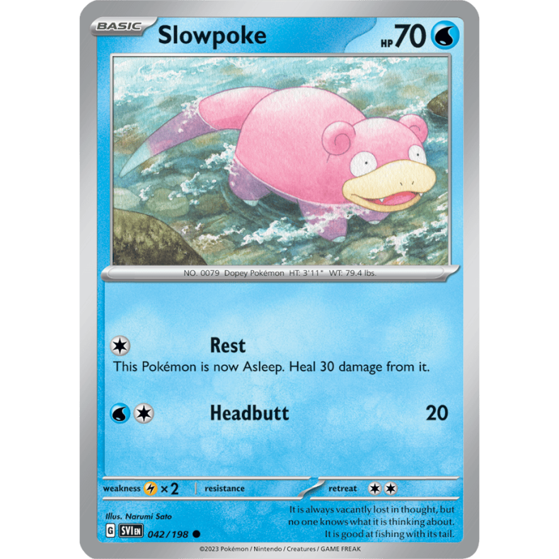Slowpoke 042/198 - Scarlet &amp; Violet Enkeltkort