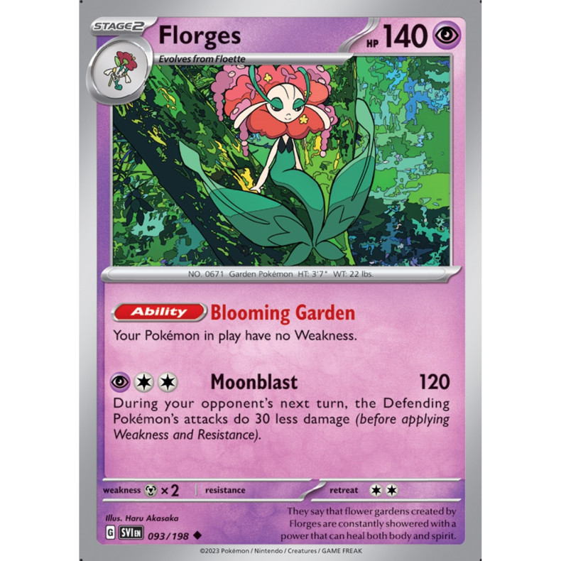 Florges 093/198 - Scarlet &amp; Violet Enkeltkort