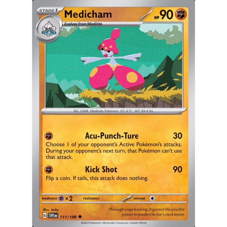 Medicham 111/198 - Scarlet &amp; Violet Enkeltkort