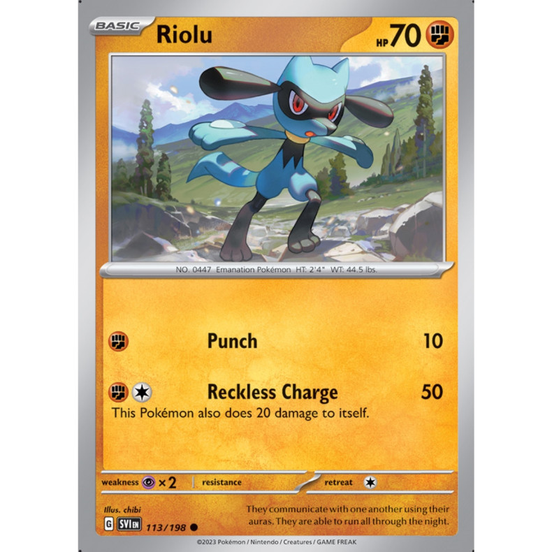 Riolu 113/198 - Scarlet &amp; Violet Enkeltkort