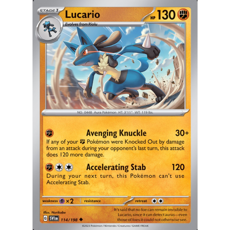 Lucario 114/198 - Scarlet &amp; Violet Enkeltkort