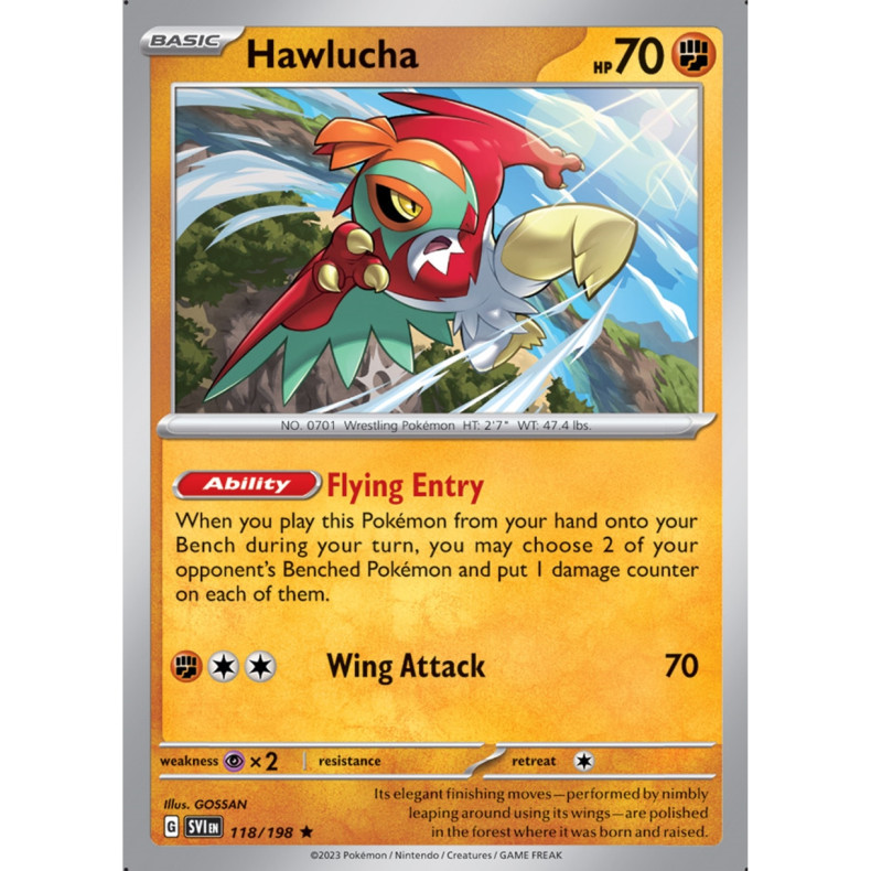 Hawlucha 118/198 - Scarlet &amp; Violet Enkeltkort