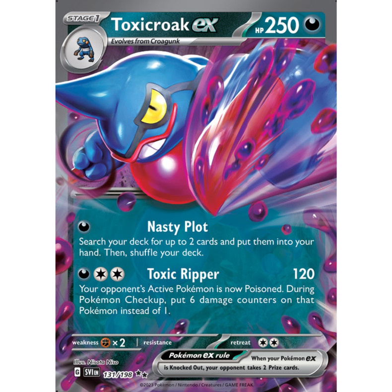Toxicroak ex 131/198 - Scarlet &amp; Violet Enkeltkort