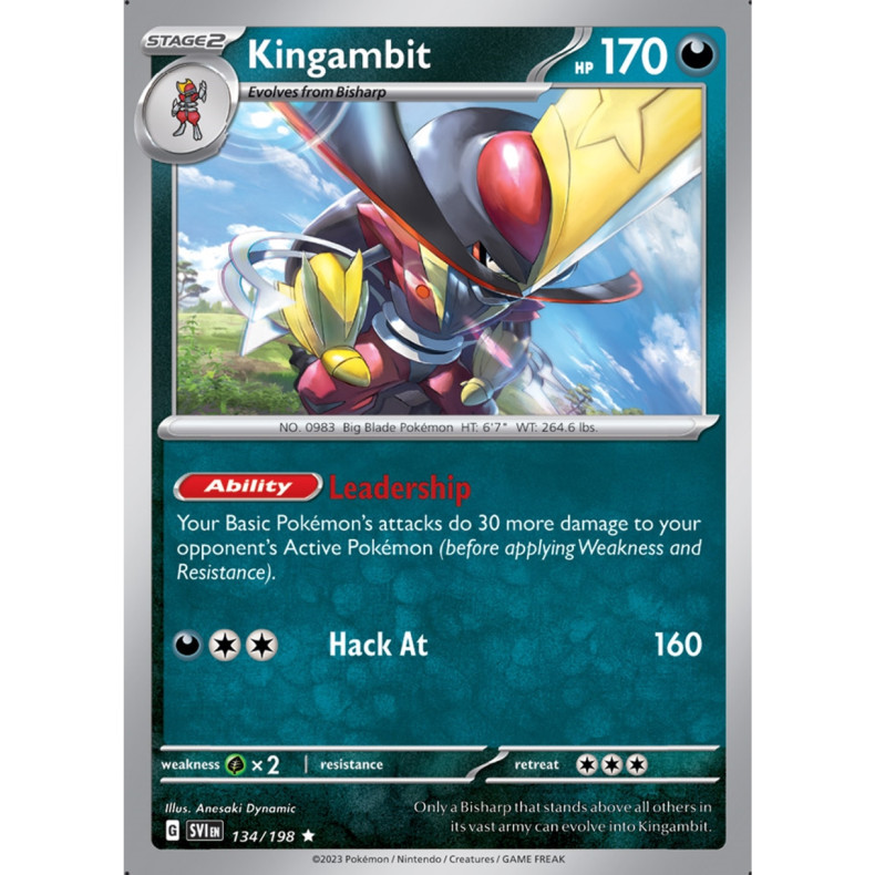 Kingambit 134/198 - Scarlet &amp; Violet Enkeltkort