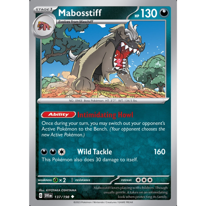Mabosstiff 137/198 - Scarlet &amp; Violet Enkeltkort