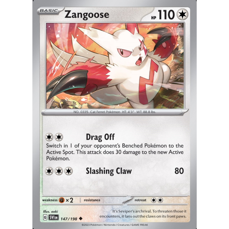 Zangoose 147/198 - Scarlet &amp; Violet Enkeltkort