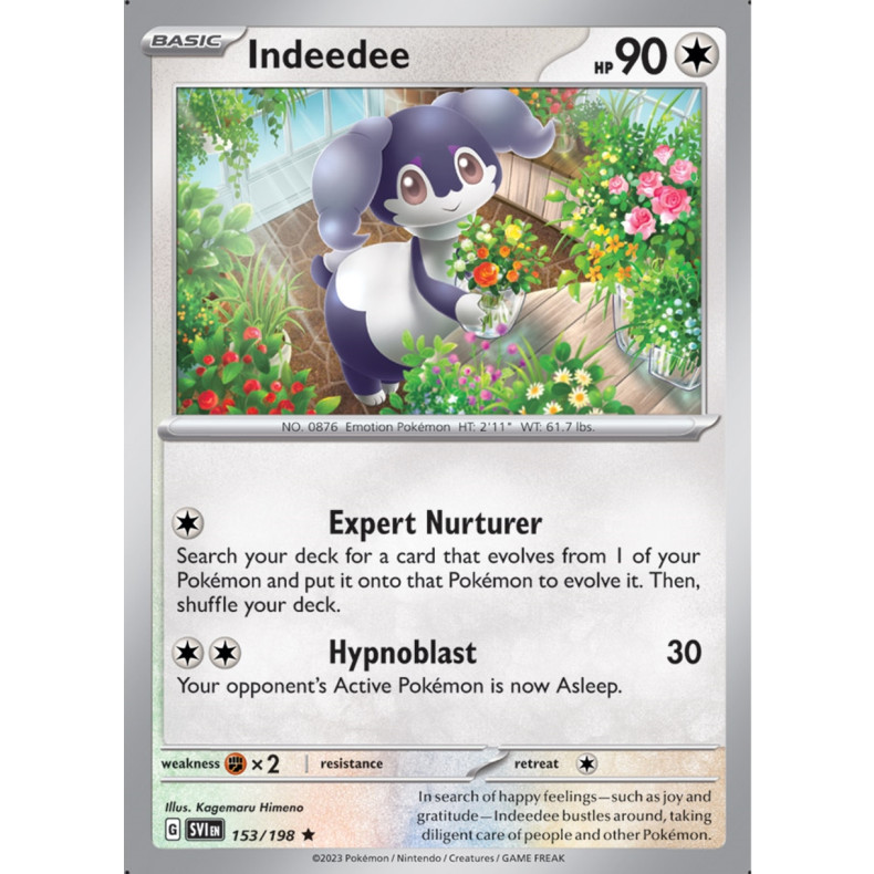 Indeedee 153/198 - Scarlet &amp; Violet Enkeltkort