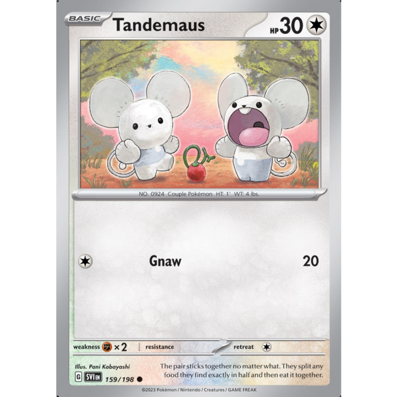 Tandemaus 159/198 - Scarlet &amp; Violet Enkeltkort
