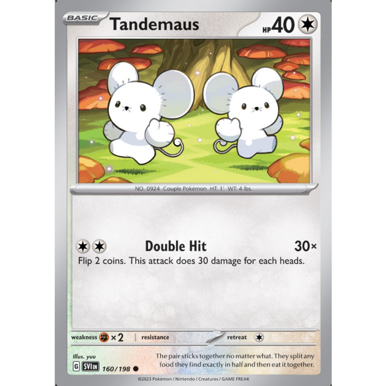 Tandemaus 160/198 - Scarlet &amp; Violet Enkeltkort