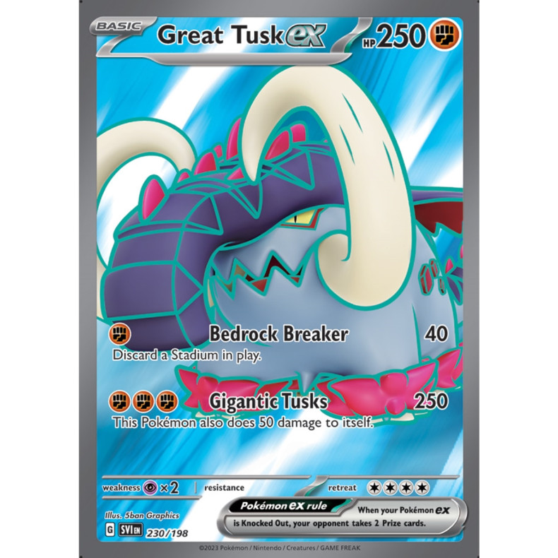 Great Tusk ex 230/198 - Scarlet &amp; Violet Enkeltkort