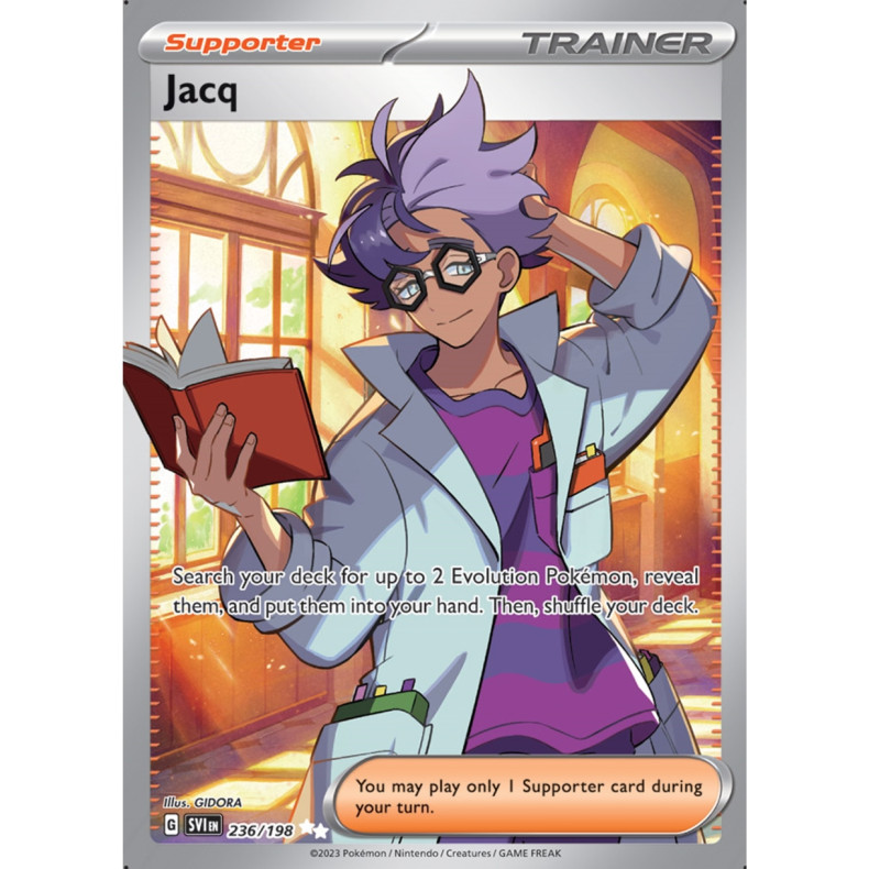 Jacq 236/198 - Scarlet &amp; Violet Enkeltkort
