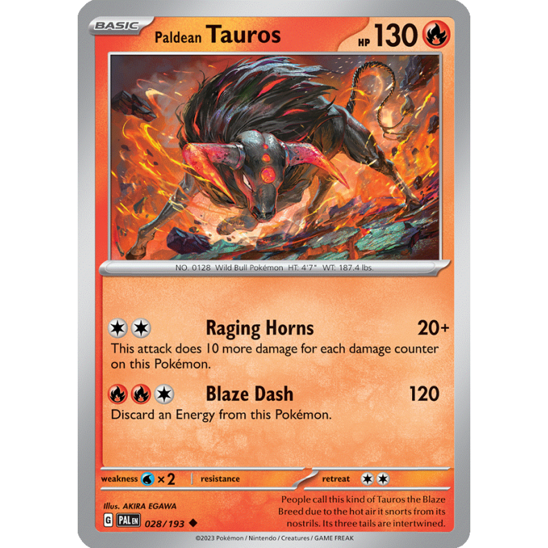 Paldean Tauros 028/193 Paldea Evolved Enkeltkort