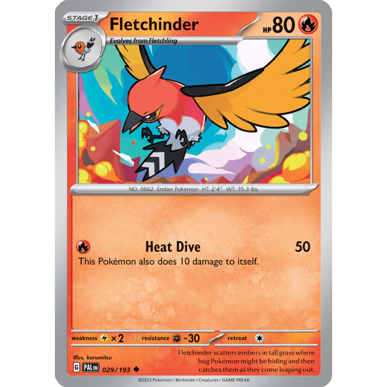 Fletchinder 029/193 Paldea Evolved Enkeltkort