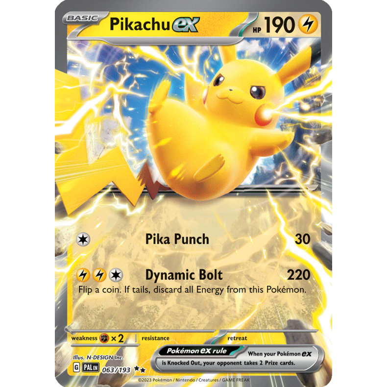 Pikachu ex 063/193 Paldea Evolved Enkeltkort