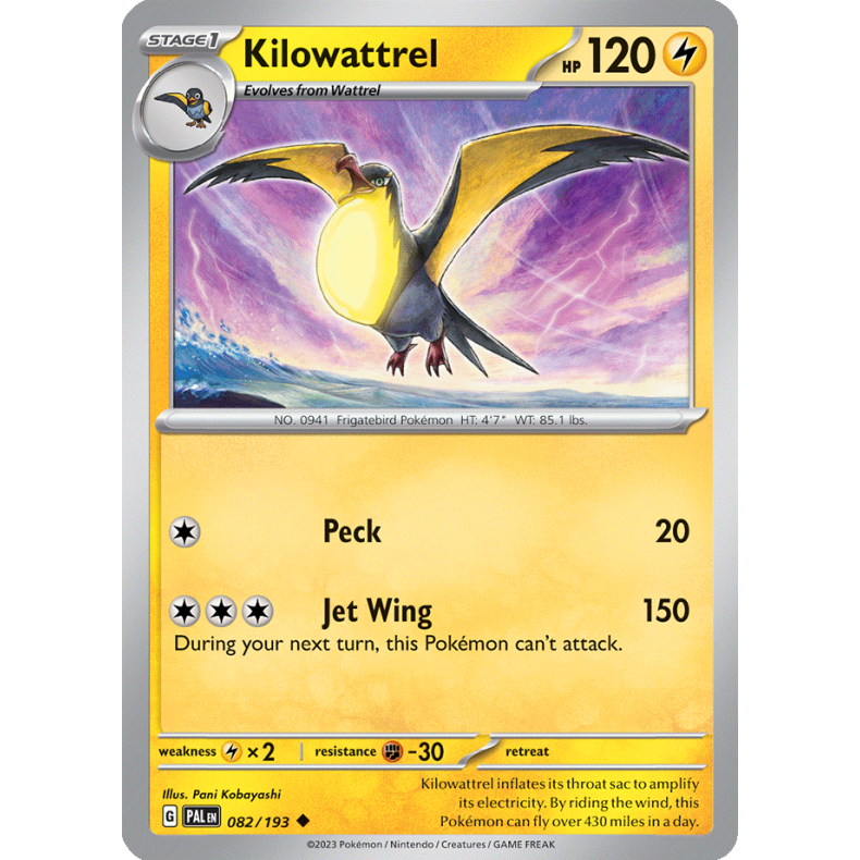 Kilowattrel 082/193 Paldea Evolved Enkeltkort