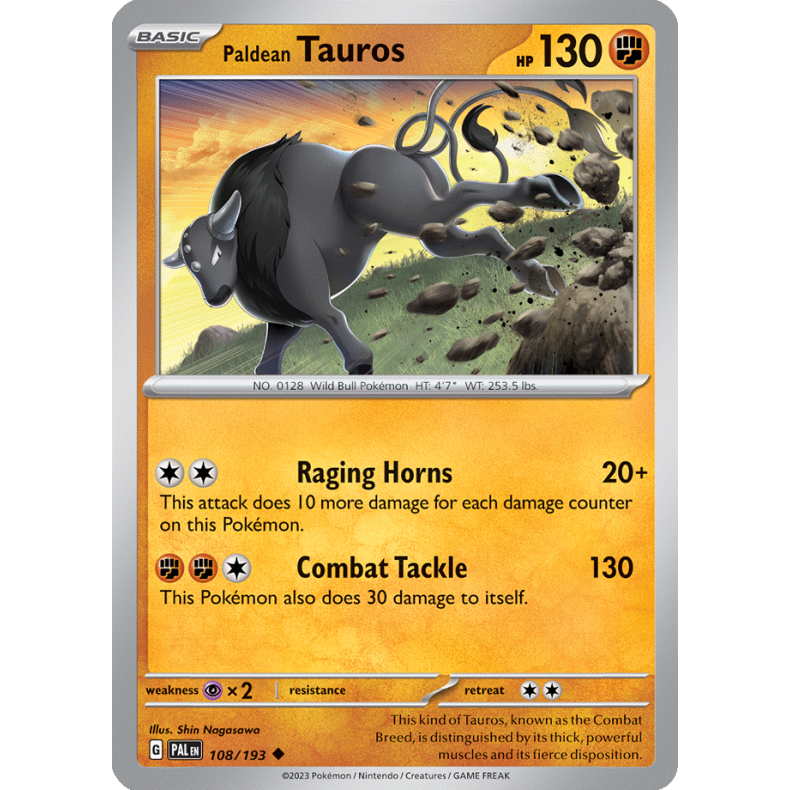 Paldean Tauros 108/193 Paldea Evolved Enkeltkort