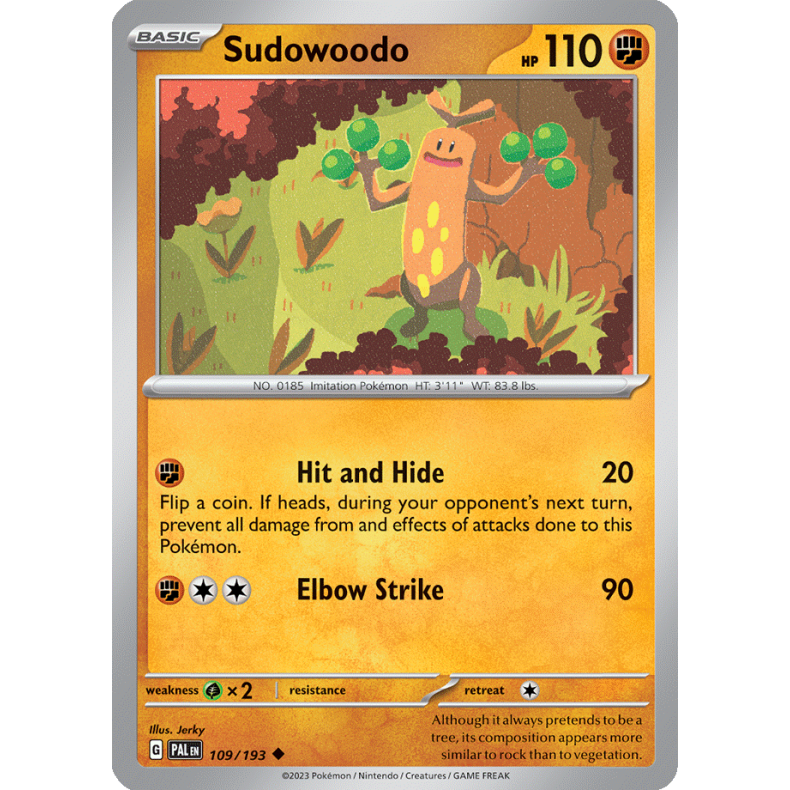 Sudowoodo 109/193 Paldea Evolved Enkeltkort