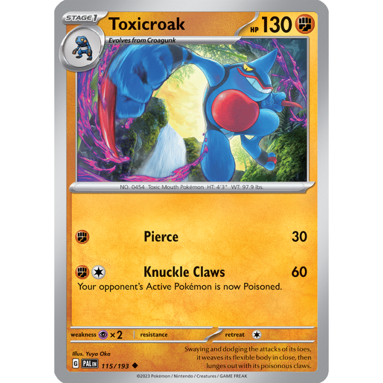 Toxicroak 115/193 Paldea Evolved Enkeltkort