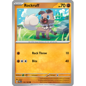Rockruff 116/193 Paldea Evolved Enkeltkort