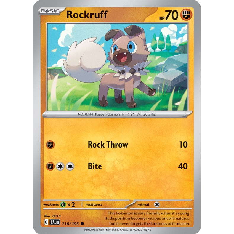 Rockruff 116/193 Paldea Evolved Enkeltkort