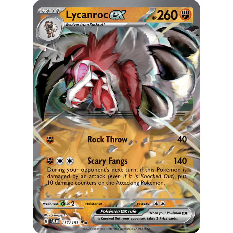 Lycanroc ex 117/193 Paldea Evolved Enkeltkort