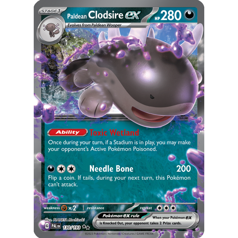 Paldean Clodsire ex 130/193 - Paldea Evolved Enkeltkort