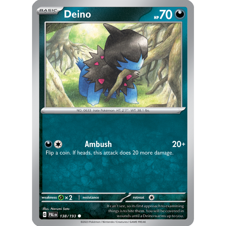 Deino 138/193 - Paldea Evolved Enkeltkort
