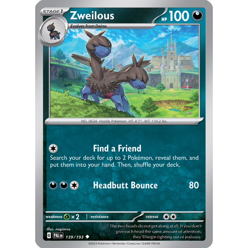 Zweilous 139/193 - Paldea Evolved Enkeltkort