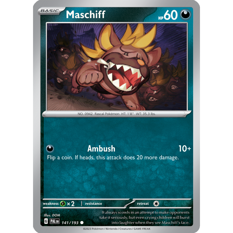 Maschiff 141/193 - Paldea Evolved Enkeltkort