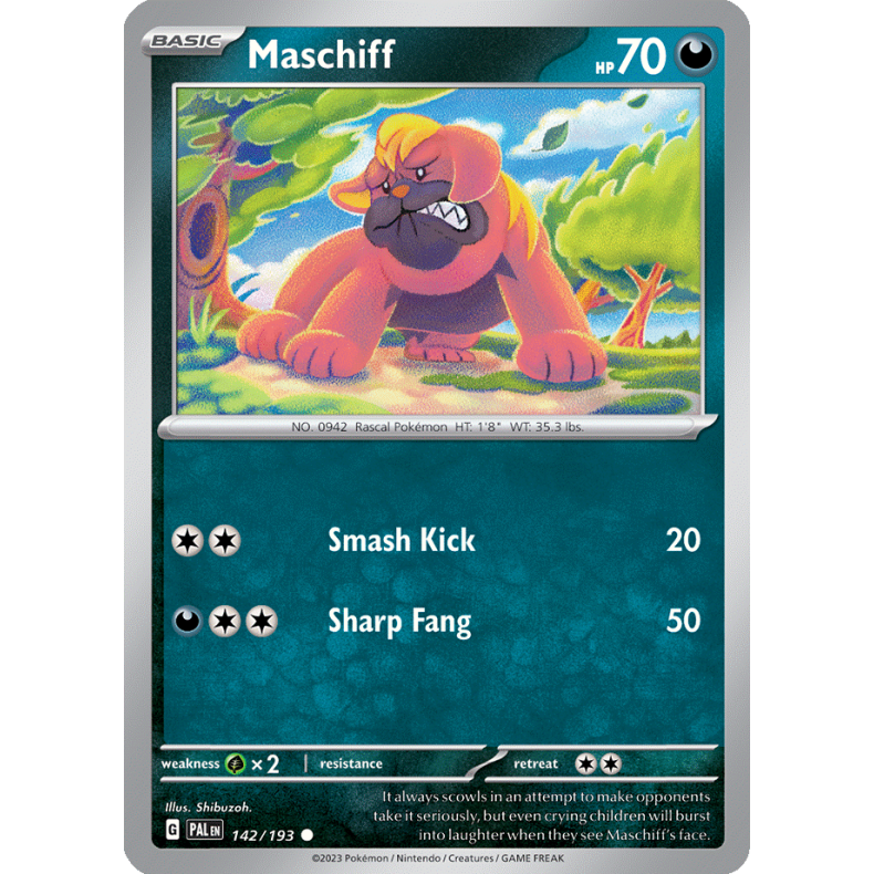 Maschiff 142/193 - Paldea Evolved Enkeltkort