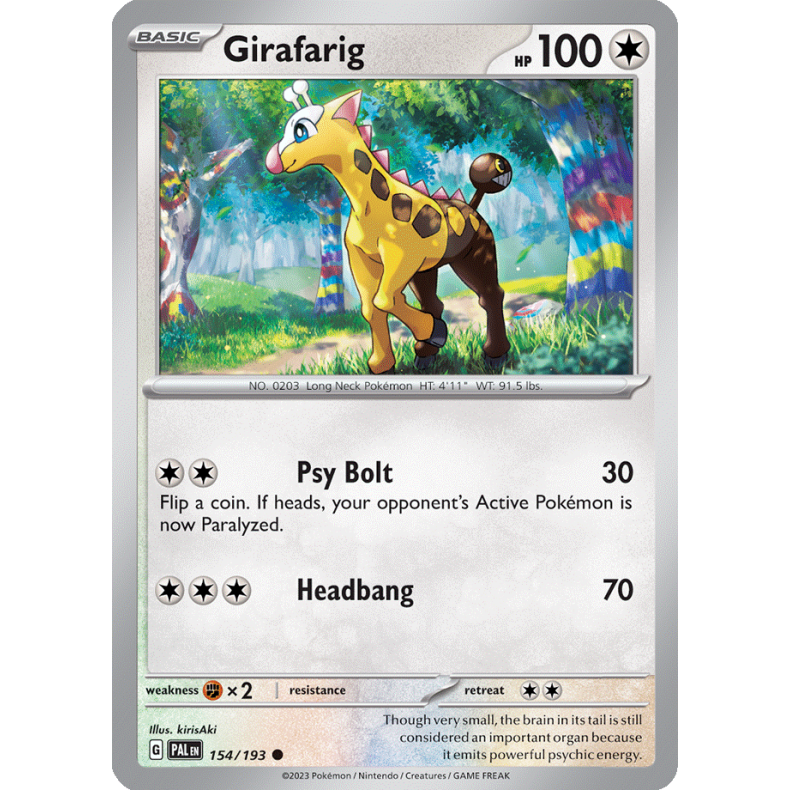 Girafarig 154/193 - Paldea Evolved Enkeltkort