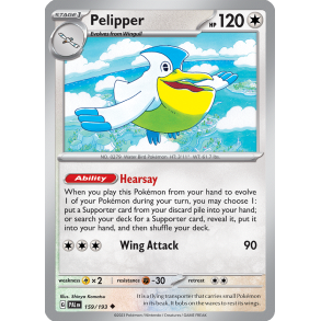 Pelipper 159/193 - Paldea Evolved Enkeltkort