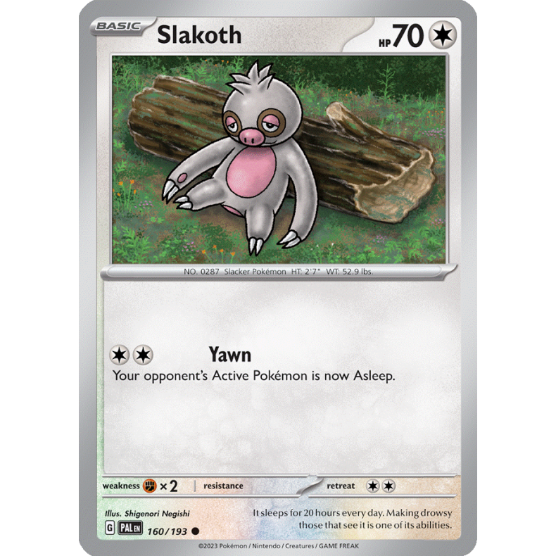 Slakoth 160/193 - Paldea Evolved Enkeltkort