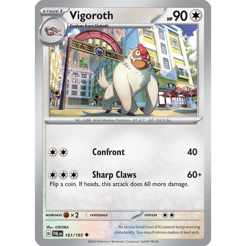 Vigoroth 161/193 - Paldea Evolved Enkeltkort