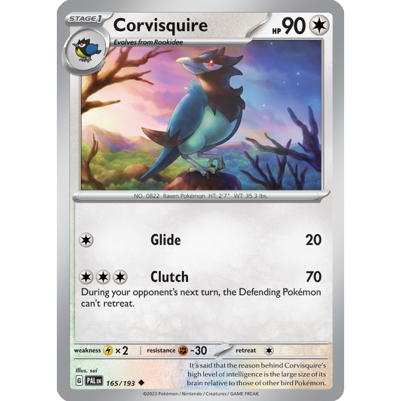 Corvisquire 165/193 - Paldea Evolved Enkeltkort