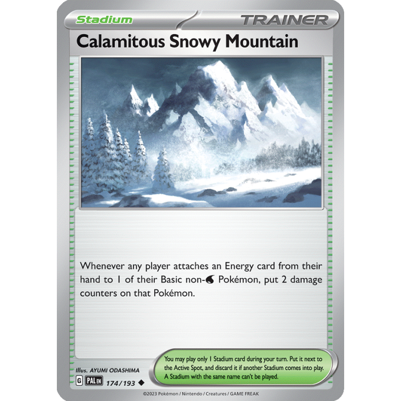 Calamitous Snowy Mountain 174/193 - Paldea Evolved Enkeltkort