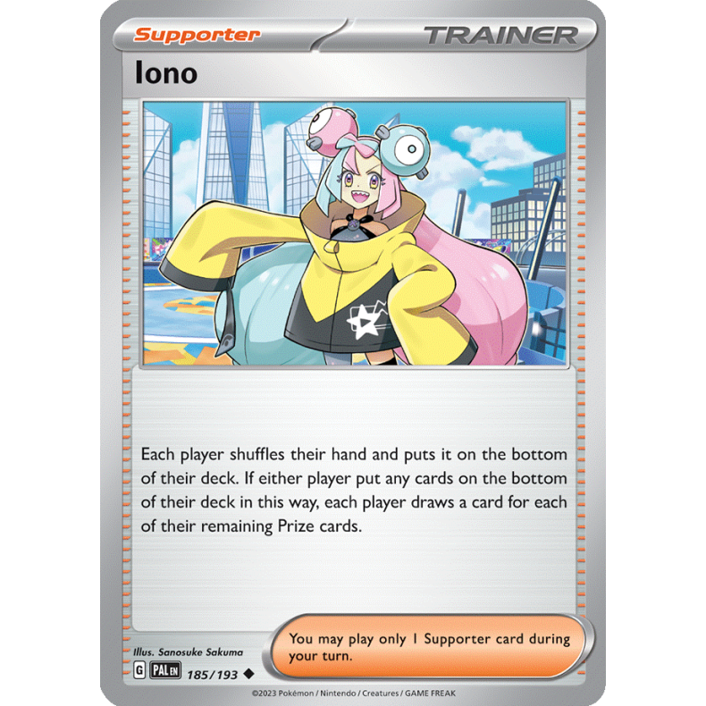 Iono 185/193 - Paldea Evolved Enkeltkort