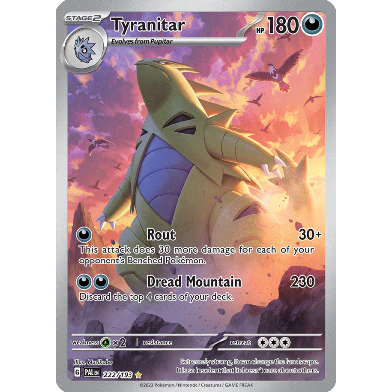 Tyranitar 222/193 - Paldea Evolved Enkeltkort