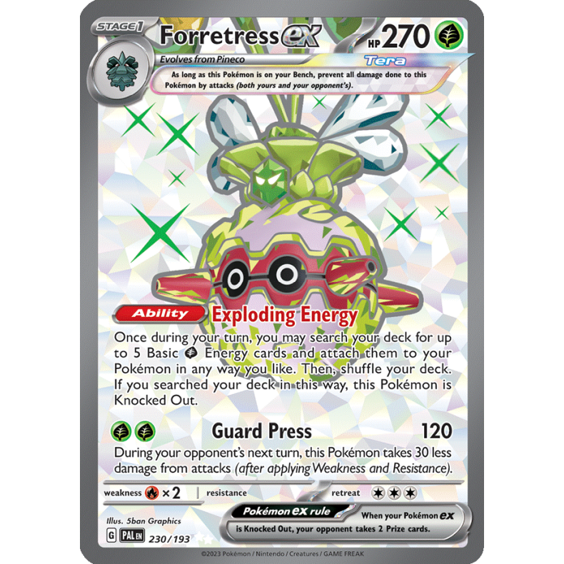 Forretress ex 230/193 - Paldea Evolved Enkeltkort