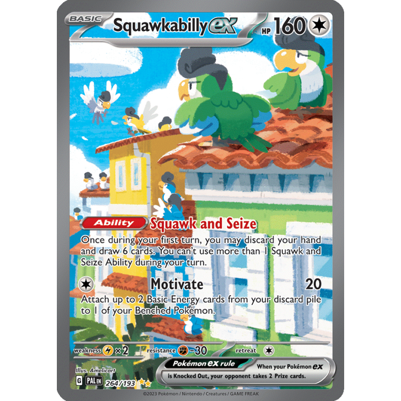Squawkabilly ex 264/193 - Paldea Evolved Enkeltkort