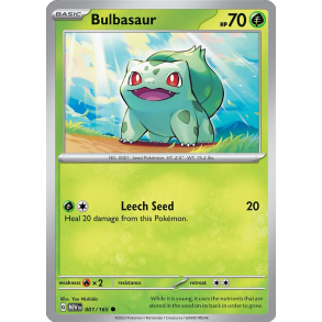 Bulbasaur 001/165 - 151 Enkeltkort